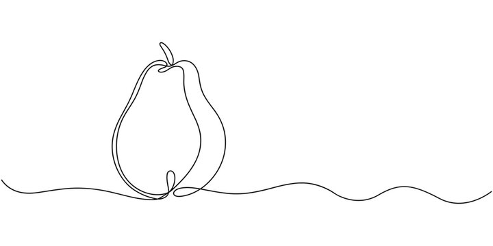 Guava one continuous line design. Fruits symbol design concept. Decorative elements drawn on a white background, guava farang fruit one solid line vector illustration, single minimal line drawing pro