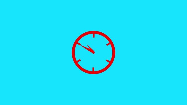 Ciock icon  time interval of 60 minutes graphic animation video 