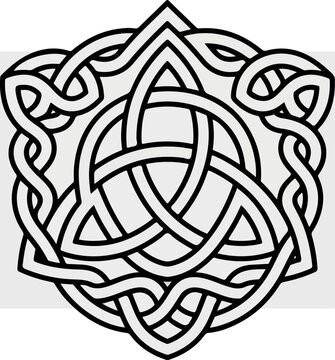 Celtic knot design pattern art.