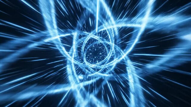 Hyperspace Warp Drive | Quantum Atom Light Speed Animation