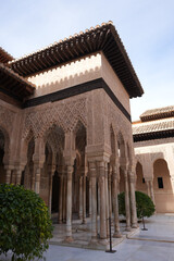 Obraz premium Court of Lions Palace Facade Alhambra Granada