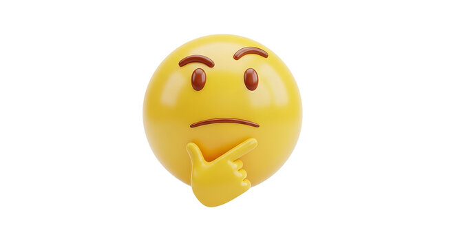 Thinking Face Emoji Icon Representing Contemplation, Consideration, and Pondering Questions