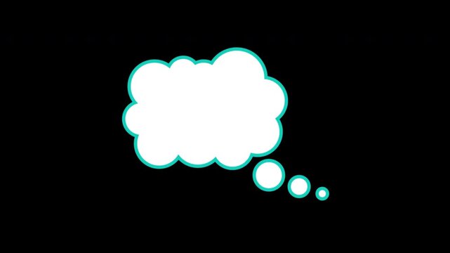 Cartoon Comic Speech Bubble Copy Space Loop Animation With Alpha Channel