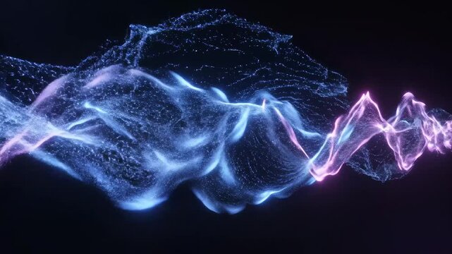 Purple light in dark space