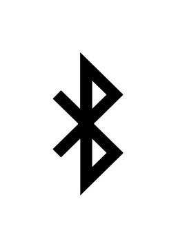 Bluetooth Symbol Icon - Minimalist Wireless Technology Vector