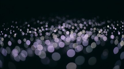 Fototapeta premium Twinkling Purple And White Bokeh Lights Creating A Soft Focus Abstract Background In Dark Space