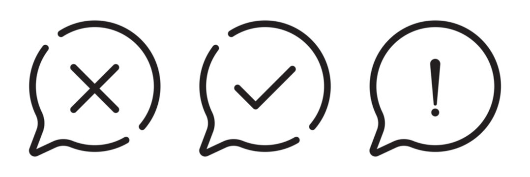 Green check mark and red cross icon set, circle and square. Tick symbol in green color. Hand drawn checkmark illustration. BEST EPS 10