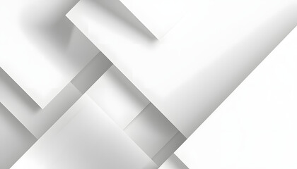 Fototapeta premium white geometric abstract background with layered shapes and soft gradient shadows, modern design, 8k