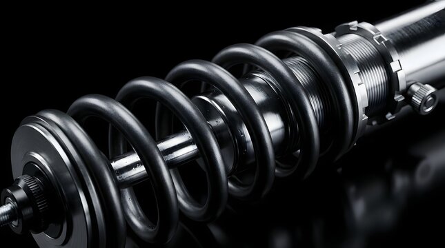 Classic Automotive Engineering Concept with Shiny Chrome Parts and Mechanical Detail