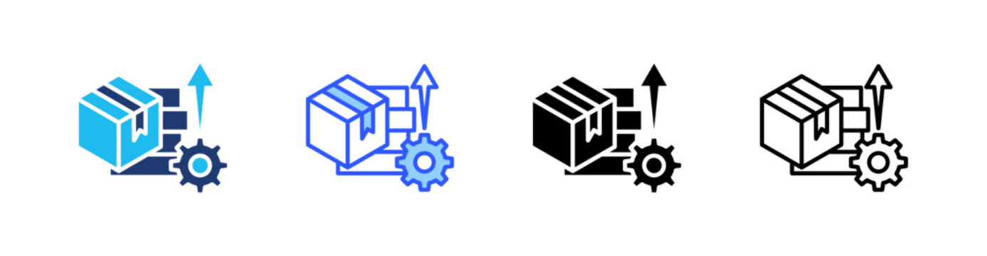 Product Backlog Multi Style Icon Set Vector 