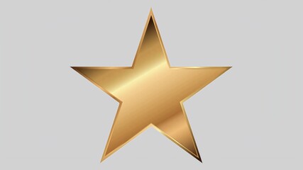 Obraz premium Golden Star Icon Isolated on White Background, Luxury Symbol, Premium Quality 3D Illustration.