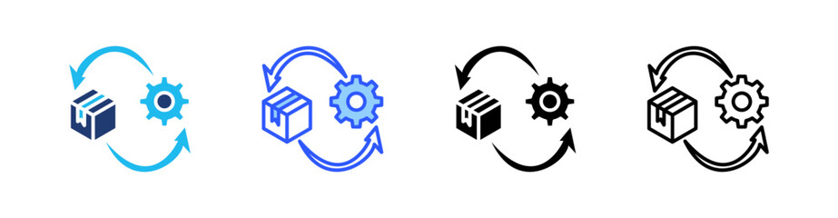 Obraz premium Inventory Turnover Multi Style Icon Set Vector 