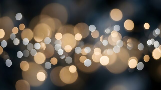 Abstract Glowing Bokeh Lights Background with Warm and Cool Tones for Festive Celebrations