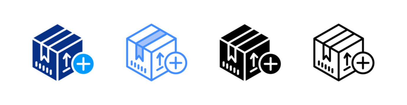 Add Multiple Style Icon Set Vector 