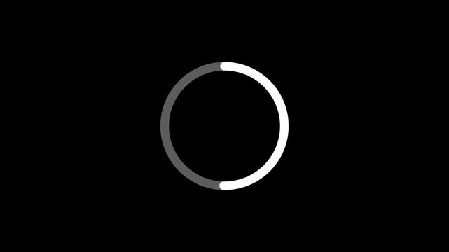 4K Loading circle icon,loading circle animation loading circle line animation on green screen background,loading icon for download progress,load game data,buffering process,4k video black background