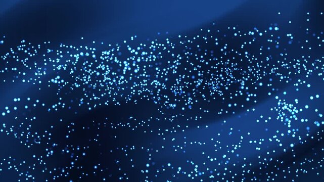Swirling blue abstract pattern with white dots suitable for background designs, digital art, or web graphics projects.