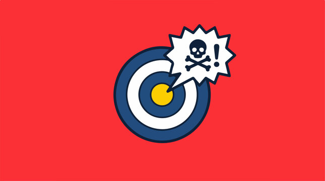 Danger Target Warning Sign Symbol.