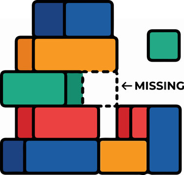 Missing puzzle piece blocks stack.