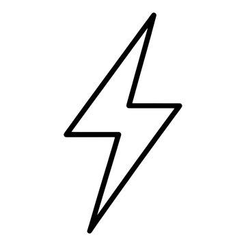 Bold Lightning Bolt Line UI Icon
