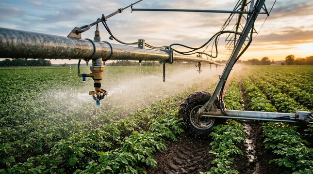 Sustainable Water Agriculture Irrigation System for ESG Crop Production & Environmental Responsibility