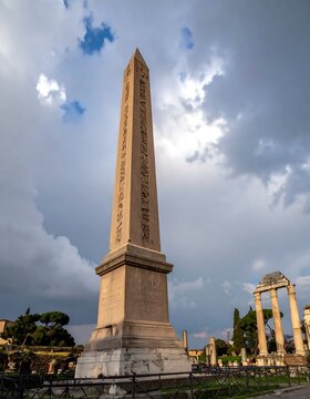 The Lateran Obelisk in Rome - A Monumental Ancient Egyptian Artifact.