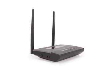 Fototapeta premium wireless router isolated on white