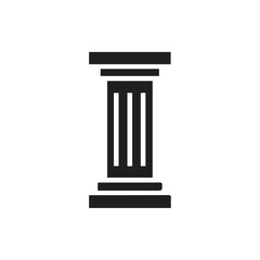 Obraz premium Minimalist Black Pillar Icon Symbol of Law and Ancient Architecture