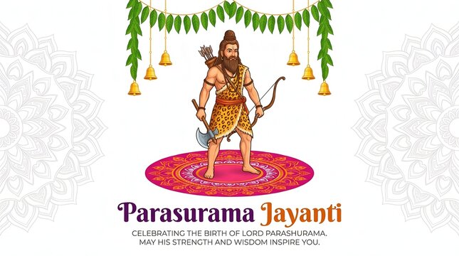 Vector illustration of Lord Parshuram Jayanti social media template