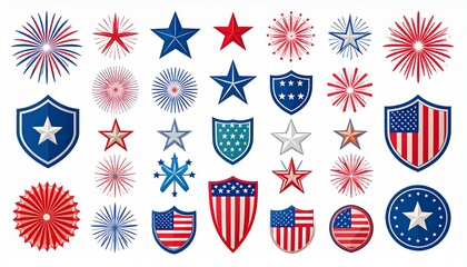 Obraz premium Patriotic Fourth of July background featuring a national USA flag vector illustration with red stripes and stars for a 4th of July Independence Day holiday celebration banner