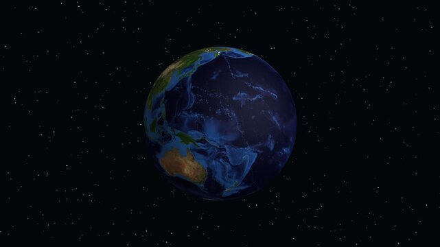 Digital Animation Zooming from Space to Bologna Italy on Earth Globe
