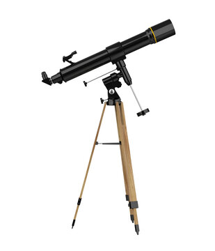 Black Telescope Isolated
