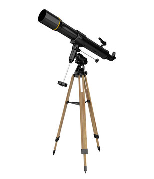 Black Telescope Isolated