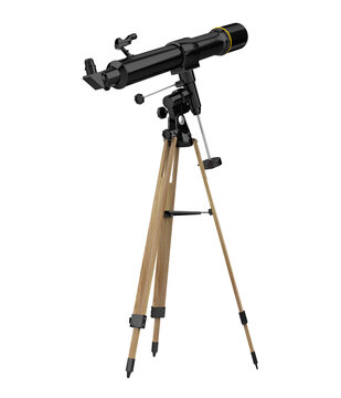 Black Telescope Isolated