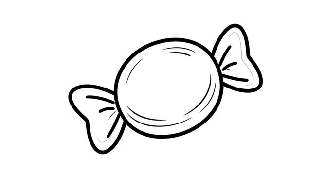candy, sweets, sweet, candy line drawing, candy outline, line art, outline drawing, candy sketch, simple candy drawing, black and white candy, monochrome illustration, minimal design, candy icon, cand