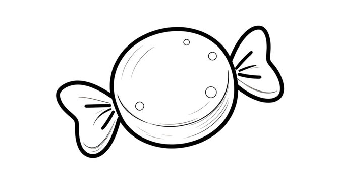 candy, sweets, sweet, candy line drawing, candy outline, line art, outline drawing, candy sketch, simple candy drawing, black and white candy, monochrome illustration, minimal design, candy icon, cand