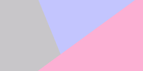 Obraz premium Bright, geometric gray-lilac-pink paper background with place for text. Abstract geometric festive background, flat lay