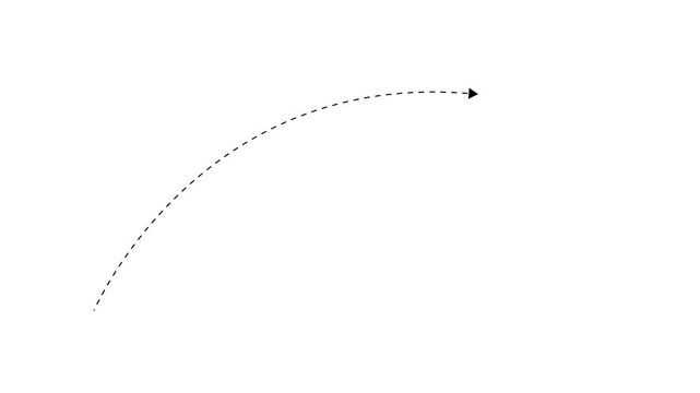 A simple black dashed arrow pointing upwards and to the right