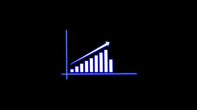 Simple blue line graph with a single data point on black background