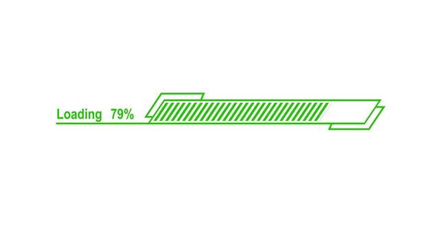 loading bar animation with white background.futuristic uploading progress bar concepts.