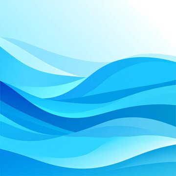 A serene abstract depiction of ocean waves