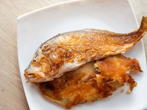 Grilled fish on a plate