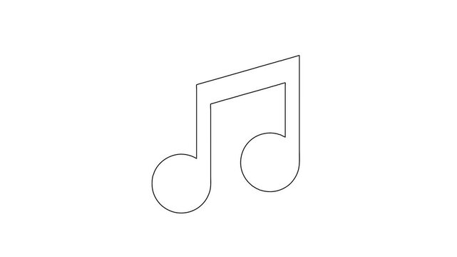 Whiteboard Animation of a Musical Note Icon