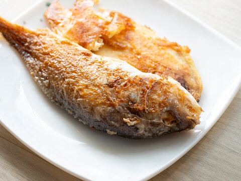 Grilled fish on a plate