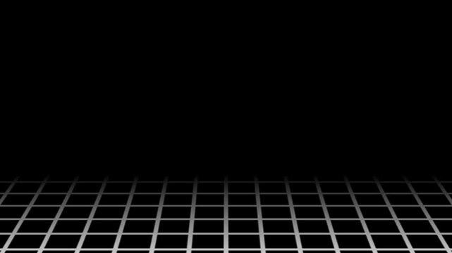 3D infinite white floor grid line looping animation background. 4K video animated background for tech, editing, or digital projects