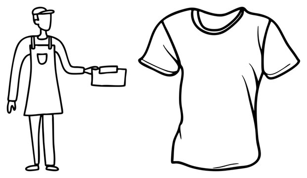 Artist presenting blank tee shirt, custom apparel, graphic design concept, clothing mockup, print ready garment, apparel customization, creative layout.