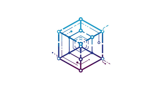 Abstract Network Connection, Digital Data Flow, Futuristic Technology