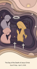 Fototapeta premium The Day of the Death of Jesus Christ (Good Friday) April 3, 2026