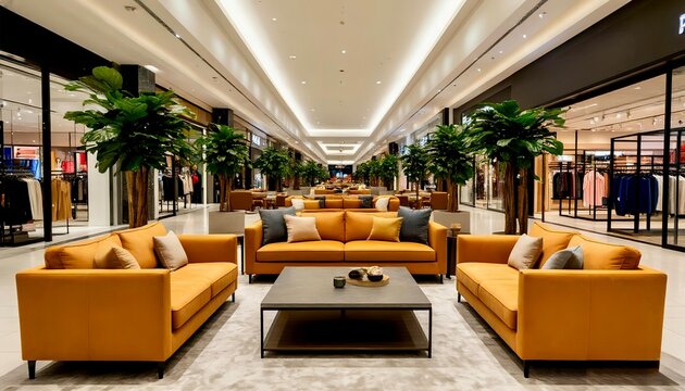 Design of the mall lobby. 