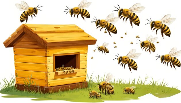 bee and house