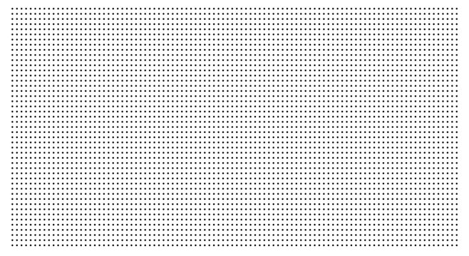 Uniform black dot pattern on white background creating dense pointillist texture for modern graphic design halftone effect minimalist wallpaper and abstract geometric art print decorative project